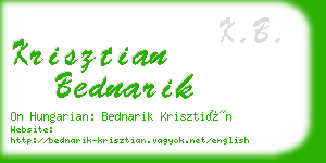 krisztian bednarik business card